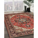 Machine Washable Traditional Saffron Red Rug in a Family Room, wshtr1630