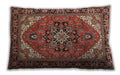 Traditional Classic Rectangular Saffron Red Lumbar Throw Pillow, 13 inch by 19 inch, lbtr1630