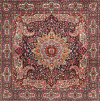 Machine Washable Traditional Saffron Red Rug, wshtr1631