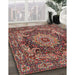 Traditional Saffron Red Persian Rug in Family Room, tr1631