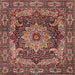 Square Traditional Saffron Red Persian Rug, tr1631