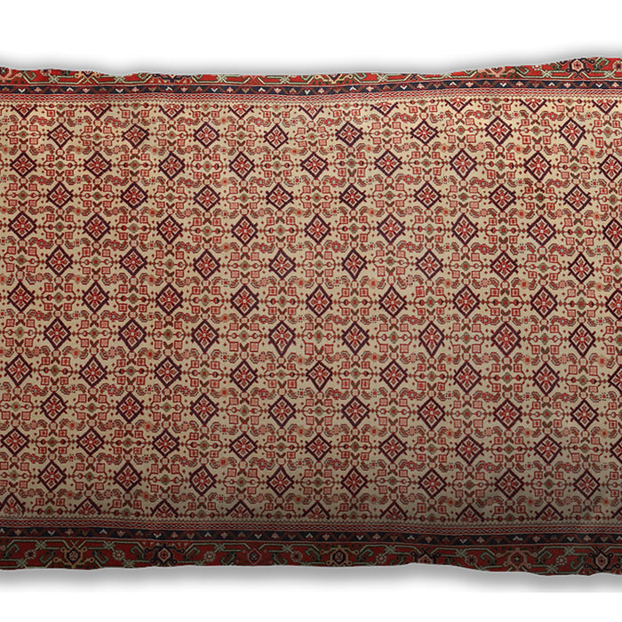 Traditional Classic Rectangular Red Lumbar Throw Pillow, 13 inch by 19 inch, lbtr1635