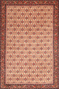 Machine Washable Traditional Red Rug, wshtr1635