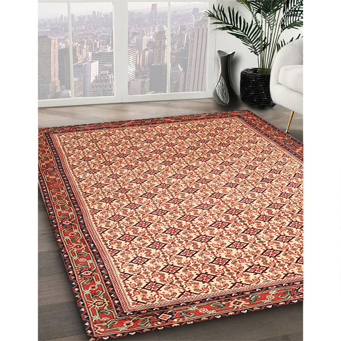 Traditional Red Persian Rug in Family Room, tr1635