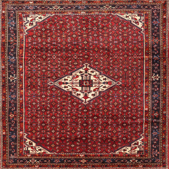 Square Traditional Sienna Brown Persian Rug, tr1636