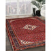 Traditional Sienna Brown Persian Rug in Family Room, tr1636