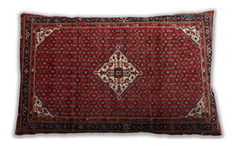 Traditional Classic Rectangular Sienna Brown Lumbar Throw Pillow, 13 inch by 19 inch, lbtr1636