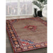 Traditional Saffron Red Persian Rug in Family Room, tr1638