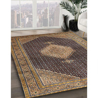 Traditional Bakers Brown Medallion Rug, tr1639