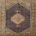 Square Traditional Bakers Brown Medallion Rug, tr1639