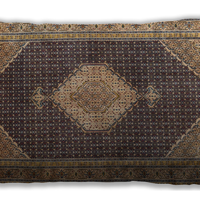 Traditional Classic Rectangular Bakers Brown Lumbar Throw Pillow, 13 inch by 19 inch, lbtr1639