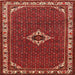 Square Traditional Gold Brown Persian Rug, tr1640