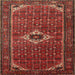 Round Machine Washable Traditional Sienna Brown Rug, wshtr1641