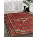 Traditional Sienna Brown Persian Rug in Family Room, tr1641