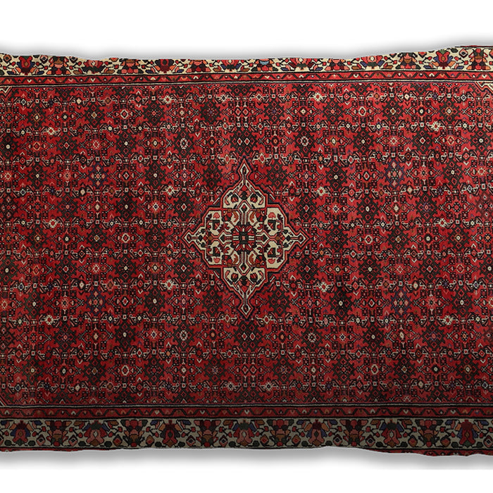 Traditional Classic Rectangular Tomato Red Lumbar Throw Pillow, 13 inch by 19 inch, lbtr1643