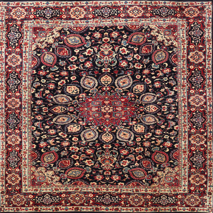 Square Traditional Camel Brown Persian Rug, tr1644