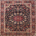 Square Traditional Camel Brown Persian Rug, tr1644