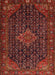 Machine Washable Traditional Chestnut Brown Rug, wshtr1645