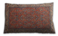 Traditional Classic Rectangular Dark Almond Brown Lumbar Throw Pillow, 13 inch by 19 inch, lbtr1646