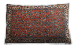 Traditional Classic Rectangular Dark Almond Brown Lumbar Throw Pillow, 13 inch by 19 inch, lbtr1646