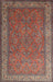 Machine Washable Traditional Dark Almond Brown Rug, wshtr1646