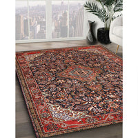 Traditional Orange Salmon Pink Medallion Rug, tr1648