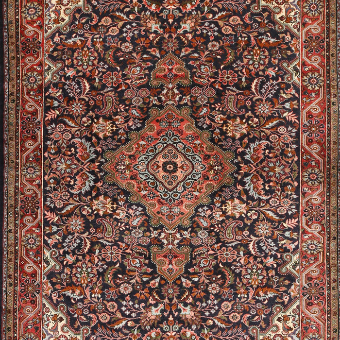 Traditional Orange Salmon Pink Medallion Rug, tr1648