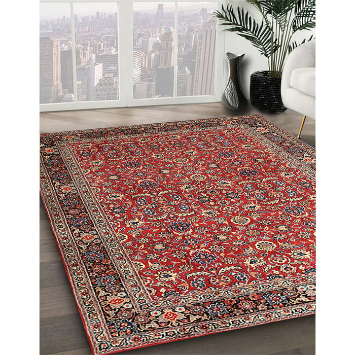 Traditional Red Persian Rug in Family Room, tr1649