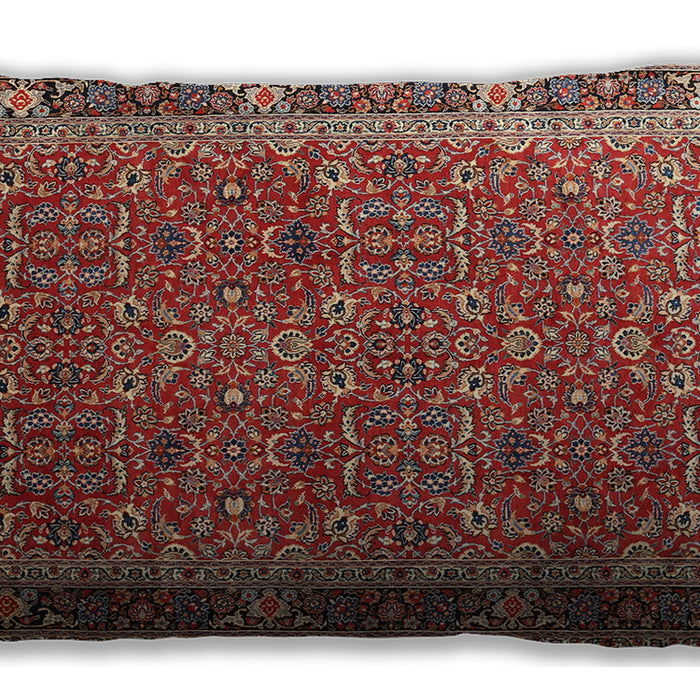 Traditional Classic Rectangular Tomato Red Lumbar Throw Pillow, 13 inch by 19 inch, lbtr1649