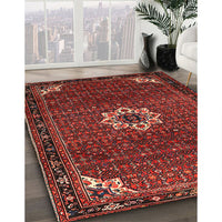 Traditional Sienna Brown Medallion Rug, tr1650