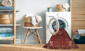 Machine Washable Traditional Sienna Brown Rug in a Washing Machine, wshtr1650