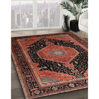 Traditional Rust Pink Medallion Rug, tr1652