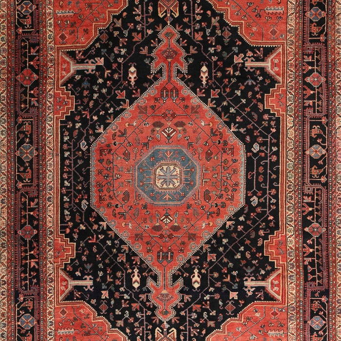 Machine Washable Traditional Rust Pink Rug, wshtr1652