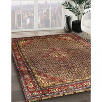 Traditional Saffron Red Persian Rug, tr1654