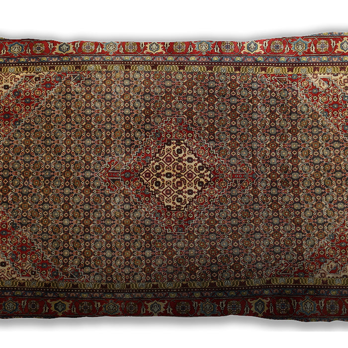 Traditional Classic Rectangular Saffron Red Lumbar Throw Pillow, 13 inch by 19 inch, lbtr1654