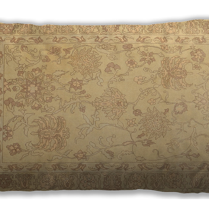 Traditional Classic Rectangular Yellow Lumbar Throw Pillow, 13 inch by 19 inch, lbtr1655