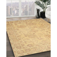 Traditional Yellow Persian Rug, tr1655