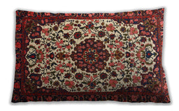 Traditional Classic Rectangular Saffron Red Lumbar Throw Pillow, 13 inch by 19 inch, lbtr1656