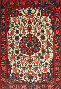 Machine Washable Traditional Saffron Red Rug, wshtr1656