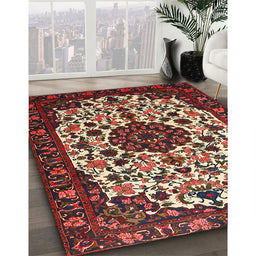 Machine Washable Traditional Saffron Red Rug in a Family Room, wshtr1656
