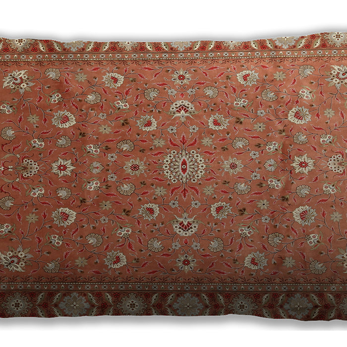 Traditional Classic Rectangular Red Lumbar Throw Pillow, 13 inch by 19 inch, lbtr1658