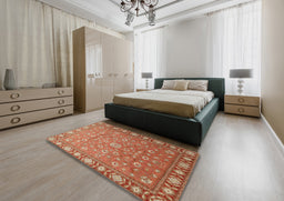Traditional Red Persian Rug in a Bedroom, tr1658