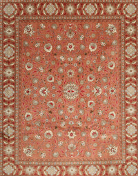 Machine Washable Traditional Red Rug, wshtr1658