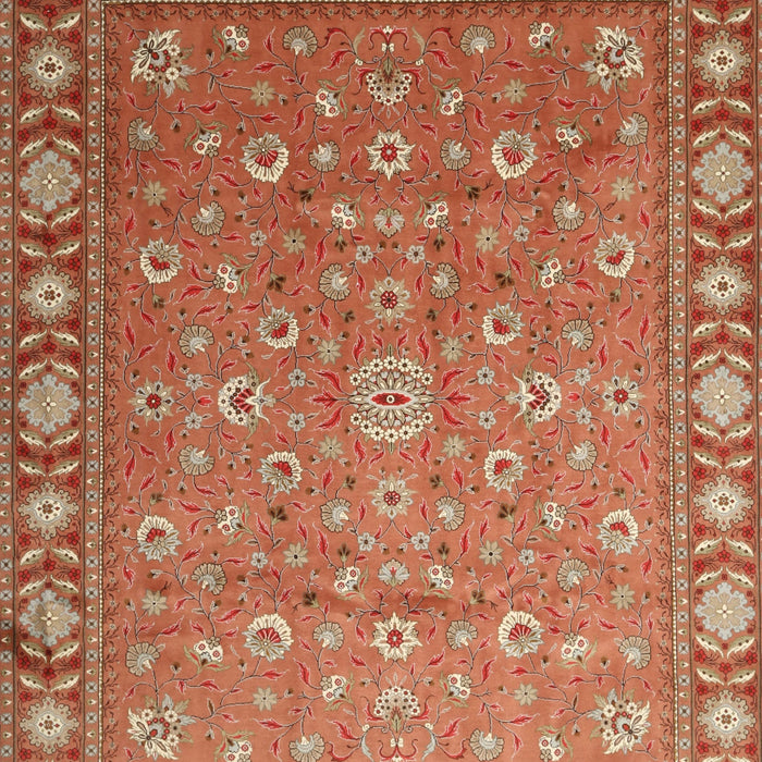Machine Washable Traditional Red Rug, wshtr1658