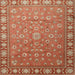 Round Machine Washable Traditional Red Rug, wshtr1658