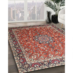 Traditional Red Persian Rug in Family Room, tr1659