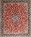 Machine Washable Traditional Tomato Red Rug, wshtr1659