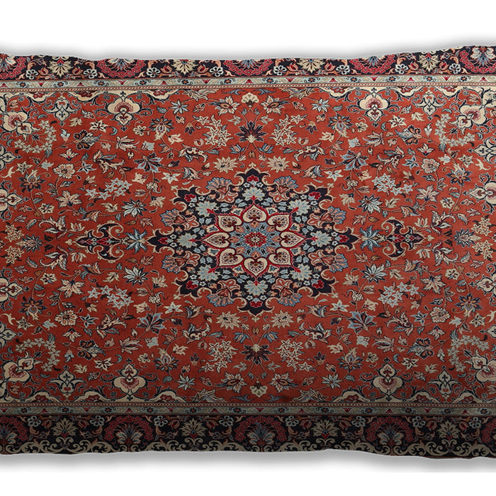 Traditional Classic Rectangular Tomato Red Lumbar Throw Pillow, 13 inch by 19 inch, lbtr1659