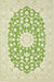 Machine Washable Traditional Yellow Green Rug, wshtr165