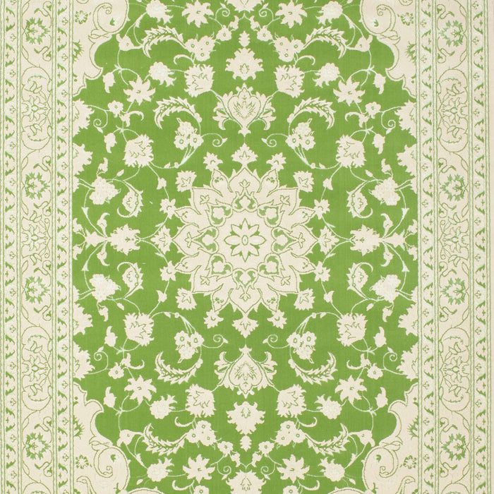 Traditional Yellow Green Medallion Rug, tr165